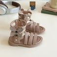 thumbnail image 2 of Dakaela Girls Sandals Cute Open Toe Strappy Gladiator Summer Sandal Kids Toddler Flower Dress Shoes Pink, 2 of 7
