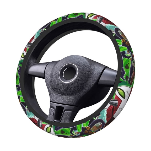 Ben-10 Steering Wheel Cover Elastic Stretch Breathable Vehicle Steering Wheel Protector Car Interior Accessories