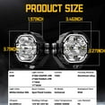 thumbnail image 5 of 3.5 Inch Round Off Road Lights, LED Pod Lights 6800LM IP68 & IP69K Waterproof Shockproof Driving Lights, Round Spotlights for Trucks, SUV, Boats, Farm, UTV, Combo Beam Work Lights for Jeep, 5 of 11