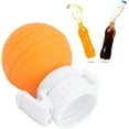thumbnail image 3 of Soda Bottle Pump, Plastic Bottles Sealer, Pour Carbonation Carbonated Drink Leak-Proof Cover Soda Bottle Cap, Keep Pump Cap Saver Stopper Lids, Orange, 3 of 8