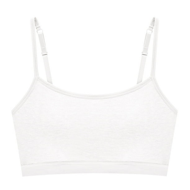 Ropa interior de algodón puro con tirantes para la espalda, para mujer, para estudiantes, deportiva, transpirable, cómoda, con sujetador envolvente sin aros