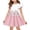 #A01-Light pink, variant on Abcomgle Girls Dresses Casual A-Line Flutter Sleeve Tshirt Dresses Vintage Floral Print Pleated Crew Neck Swing Sundresses for 4-14t Kids,Saffron