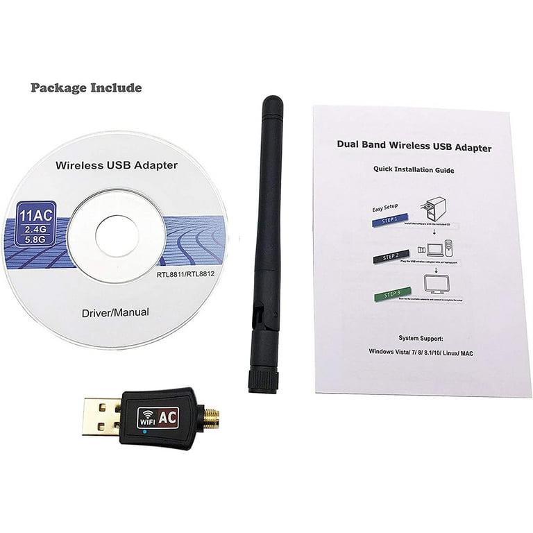 USB WiFi Wireless N 300M Adapter Wi-Fi Dongle High Signal Gain 802.11n/g/b