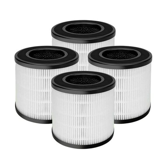Nispira PU-P05/AC201B Replacement Filter Compatible with FULMINARE PU-P05 and Purivortex AC201B Air Clean Purifier 3-in-1 True HEPA Activated Carbon, 4 Packs