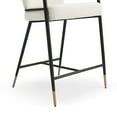 thumbnail image 5 of GDF Studio Beige Contemporary Upholstered Counter Stools with Gold Trim, Black Iron Frame, Set of 2, 5 of 7