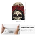 thumbnail image 2 of Easygdp Gothic Skull With Roses Winter Beanie for Men Women Beanie Knit Hat Cuffed Cap Beanie Knit Chunky Snow Cap, 2 of 6