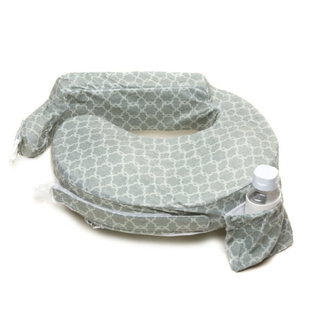 My Brest Friend Deluxe Nursing Pillow, Grey Flower (My Best Friend Baby Pillow)