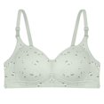 thumbnail image 4 of ALLLIST Unlined Women Bras No Wire Full Coverage Training Floral Green Comfy T Shirt Bras for Ladies Size S-XL, 4 of 5