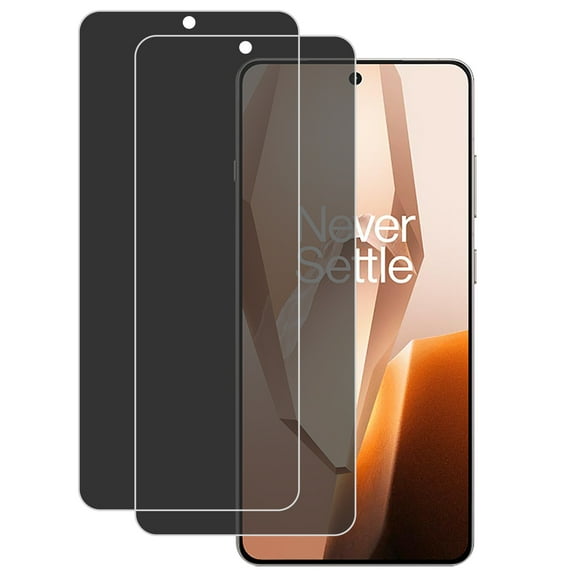 KIQ 2 Pack CLEAR Flexible Privacy Hydrogel Film FULL Edge-to-Edge Screen Protector with Fingerprint Unlock Function Compatible with OnePlus 13R