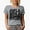 Heather Grey, variant on Just a Good Mom with a Hood Playlist, Trap or Hip-Hop Rap Lover, Groovy Retro Wavy Text Merch Gift, White T-Shirt, Medium
