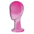 thumbnail image 4 of EHJRE Female Head Mannquin Hat Display Mannequin Head Professional Display Styling Velvet Head Dress Form for Halloween Hat Headset Rose Red, 4 of 8