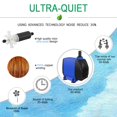 thumbnail image 4 of Bomba sumergible Knifel 4000L/H 85W 1056GPH para fuentes, 4 of 7
