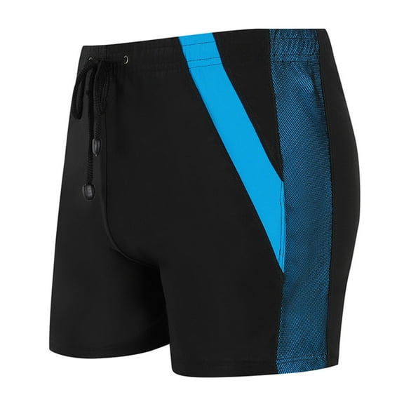 Elainilye Fashion Mens Swim Trunks Hot Spring Plus Size Anti-awkward Adult Solid Color Swimming Shorts,Blue