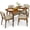 Walnut/Oatmeal, variant on Best Choice Products 5-Piece Compact Wooden Mid-Century Modern Dining Set w/ 4 Chairs, Padded Seat & Back - Walnut/Charcoal