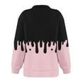 thumbnail image 3 of Womens Tops Trendy Work Womens Oversized Half Zip Sweatshirt Pullover Casual Fashion Long Sleeve V Neck T Shirts Graphic Printed Jumper Tops Womens Graphic Sweatshirts Vintage Trendy, 3 of 4