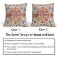 thumbnail image 5 of Orange Teal Ethnic Boho Throw Pillow Covers 20X20 Inches Set of 2 Bohemian Carpet Vintage Decorative Pillow Cases Rust Red Coral Floral Pillow Cover Farmhouse Home Decor for Couch Patio Porch Outdoor, 5 of 6