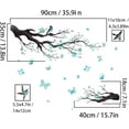 thumbnail image 4 of Watercolor Blue Flower Wall Stickers,Removable DIY Romantic Blossom Bird Tree Branch Wall Murals 3D Wall Art Stickers Home Decor for Gilrs Bedroom Nursery Rooms Living Room, 4 of 10