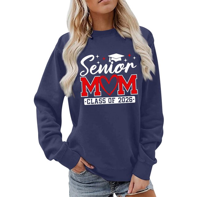 HUITKMM Sweat à Capuche Blanc pour Femmes, Sweat Imprimé Sans Capuche, Coupe Ample, Décontracté