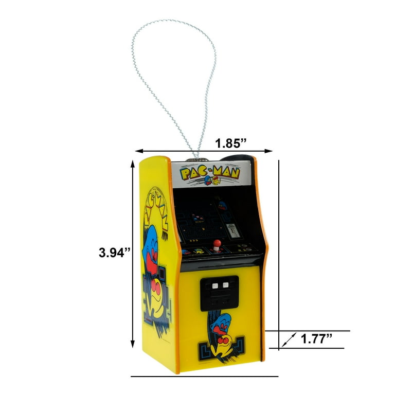 Pac-man Arcade Decoupage Christmas Ornament,. Yellow, Black