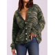 thumbnail image 3 of Suéter PRETTYGARDEN de rayas con cuello en V y botones, manga larga, talla L, 3 of 4