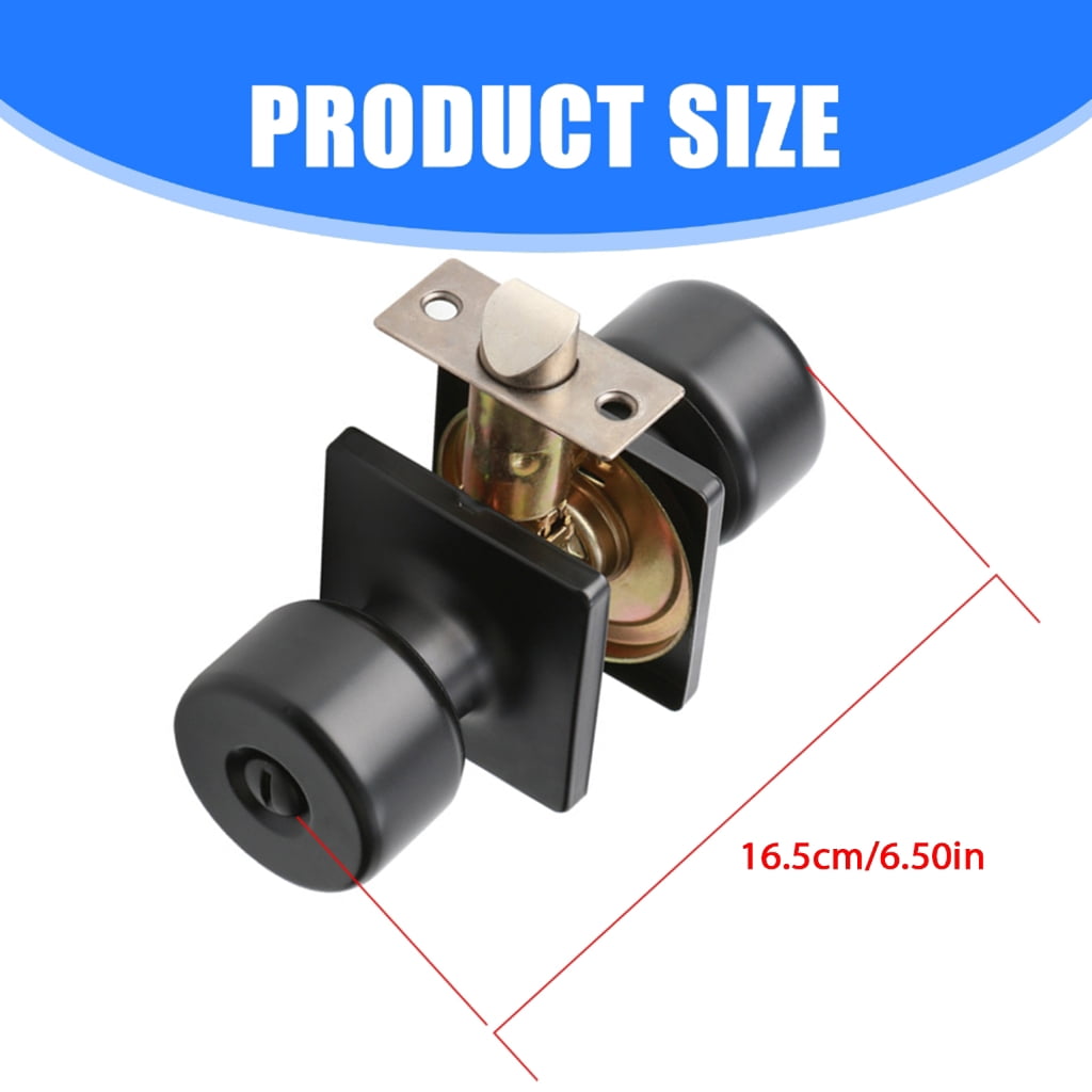 Matte Black Entry Zinc Alloy Door Knobs and Lock Set for Interior Door