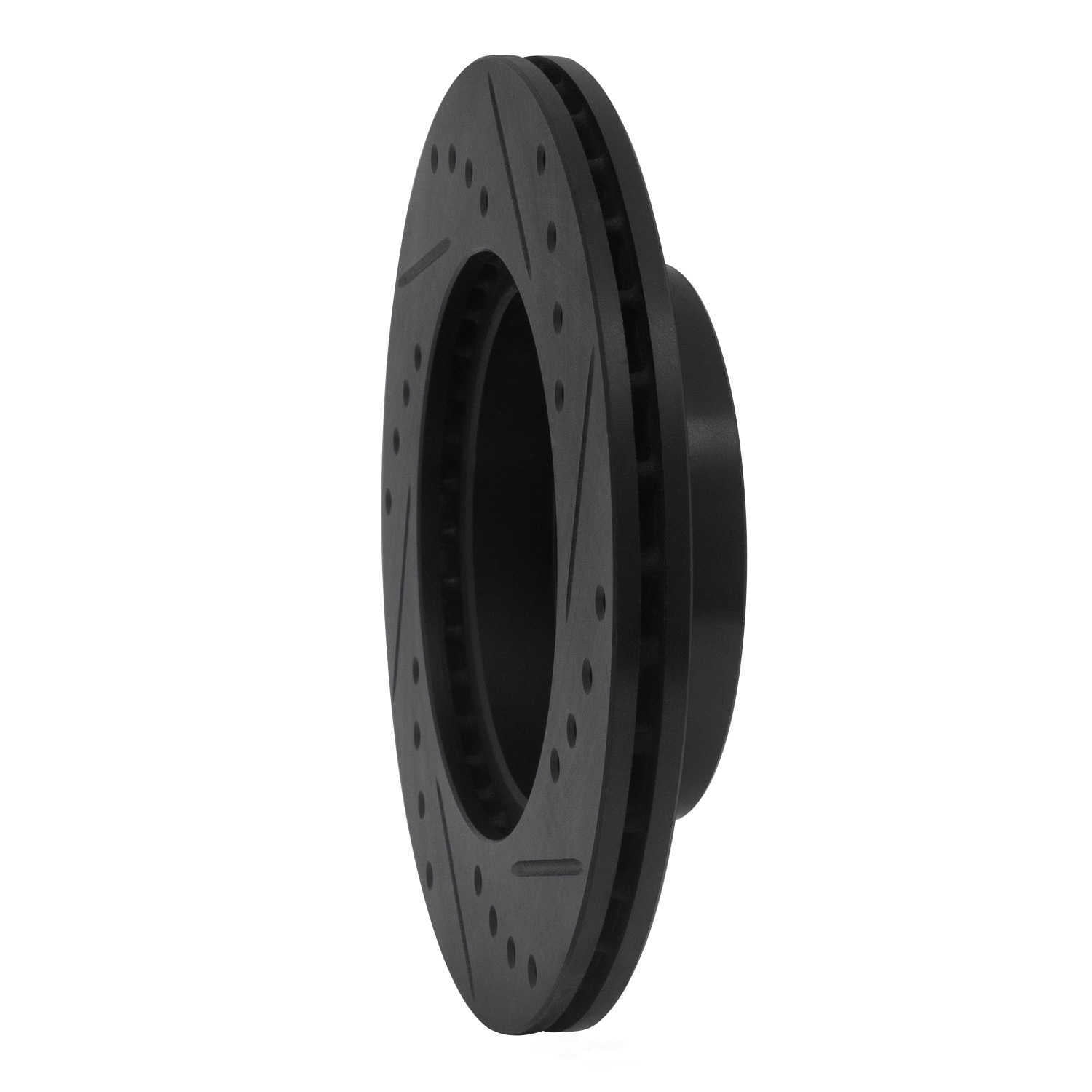 Dynamic Friction Company 633-76021L DFC Brake Rotor - Drilled And Slotted - Black