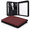 Red, variant on Black PU Leather 3 Ring Zipper Portfolio Binder A4 Organizer Fits Up To 13" Laptop