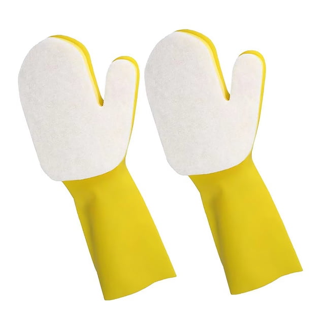 Limpieza Mano Derecha Látex Multifuncional Hogar Reutilizable Con Esponja Almohadilla De Palma Para Plato Lavado De Coches Hogar Cocina Jardín Oficina 2 Uds Guante Monstrate HA025821-04