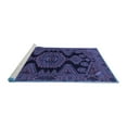 thumbnail image 2 of Ahgly Company Machine Washable Indoor Rectangle Persian Blue Traditional Area Rugs, 7' x 9', 2 of 4