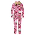 thumbnail image 6 of Penkiiy Christmas Pajamas for Family Matching Cute Long Sleeve Couples Soft Sleepwear One Piece Funny Christmas Pjs Sets 2XL Pink, 6 of 6