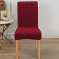 thumbnail image 4 of KQJQS Jacquard Dining Room Chair Covers, Kitchen Chair Covers Washable Parsons Chair Slipcover Removable Dining Chair Protectors for Hotel,Ceremony(Brown) ﻿, 4 of 6