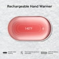 thumbnail image 3 of Rechargeable Hand Warmer, 5200mA Reusable Electric Pocket USB Hand Warmers/Power Bank, for Raynauds, Outdoors, Winter, 3 of 9