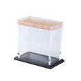 thumbnail image 3 of Caja de almacenamiento en mini, decoración transparente, contenedor 1:12 para casas de muñecas, Micro paisaje, diseño de escena de vida, accesorios DIY Negro CUTICAT Estante organizador, 3 of 7