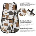 thumbnail image 4 of Dailycode Double Sided Oven Mitt with Loop Heat Resistant Kitchen Long Potholders 7" x 35" Cute Bears and Tree, 4 of 6