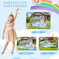 thumbnail image 3 of Zimtown Inflatable Bounce House, Water Bouncer Castle for Kids Aged 3+ W/Kiosk and Cloud Obstacle, 750W Blower for Outdoor Backyard, 3 of 11