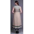 thumbnail image 4 of Bimba Pale Pink Geometric Printed Women Designer Mandarin Collar Anarkali Dress Indian Ethnic Kurta XXX-Large, 4 of 6