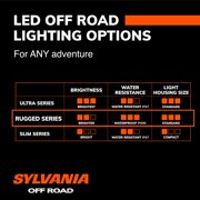 SYLVANIA Rugged 3 Inch Cube LED Light Pods | | Flood Light 1400 Raw Lumens, Off Road Driving Work Light, Truck, Tractor, Boat, ATV, UTV, SUV, 4x4 (2 PC)