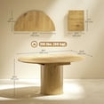 thumbnail image 3 of HOMCOM Extendable Dining Table 43.5"-59" Farmhouse Kitchen Table Natural, 3 of 10