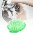 thumbnail image 2 of Unique Bargains 1 Pc Handle Round Hair Shampoo Brush for Head Massage 3.35"x2.76"x2.64" Green, 2 of 6