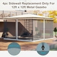 thumbnail image 6 of Replacement Mesh Sidewall Netting for 12x12 Gazebo Canopy Tents with Zipper Panels, Universal Fit Outdoor Patio Screen, Cream Trim, Insect Protection, 6 of 9