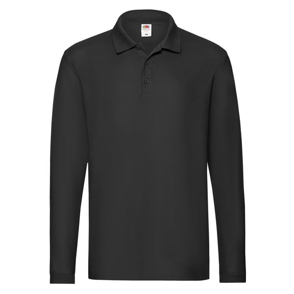 Fruit of the Loom Mens Premium Pique Long-Sleeved Polo Shirt