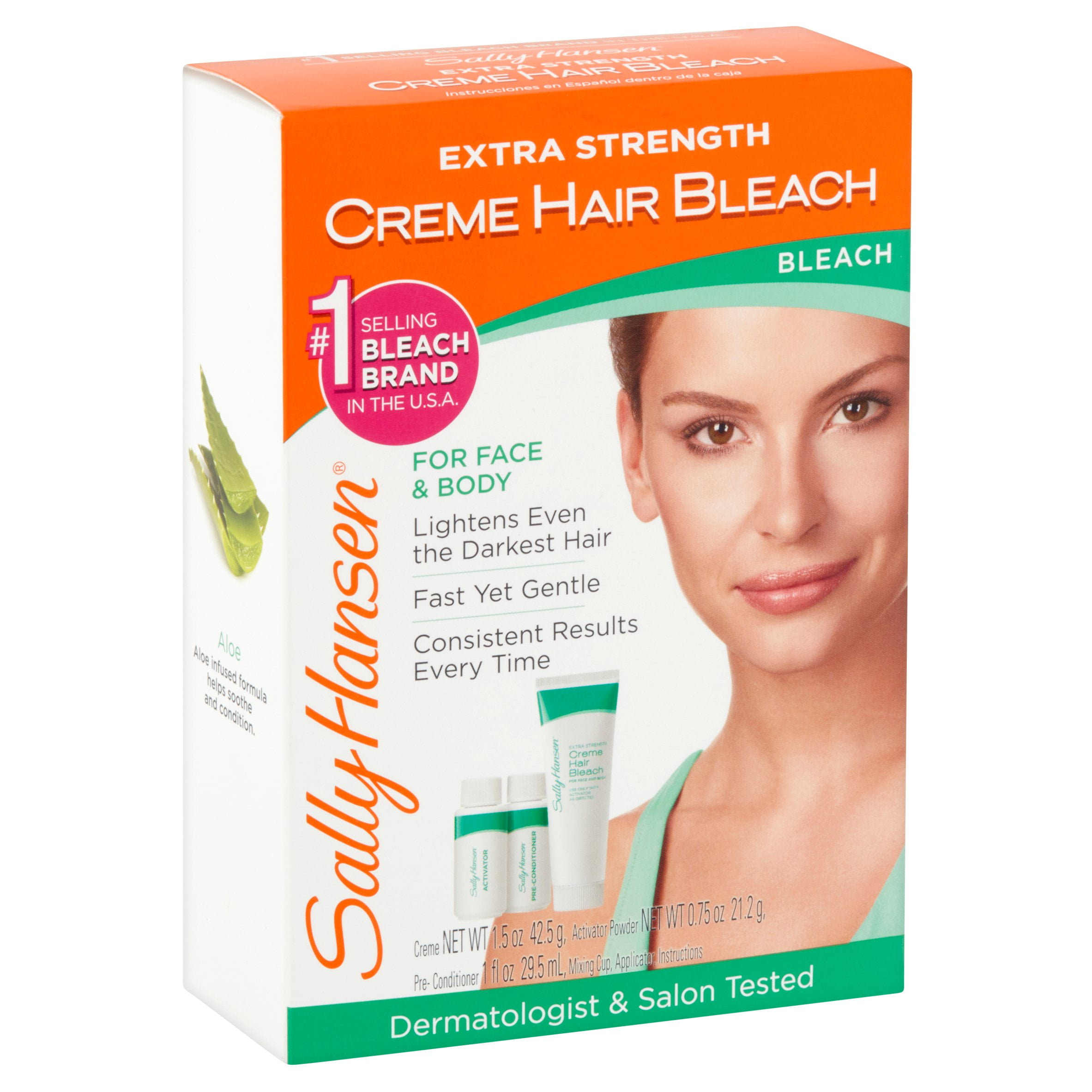 Sally Hansen Extra Strength Creme Hair Bleach For Face Body Kit