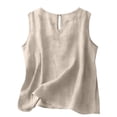 thumbnail image 5 of Bibifish Womens Tank Tops Crew Neck Lightweight Summer Tank Tops Solid Sleeveless Basic Shirts, 5 of 7