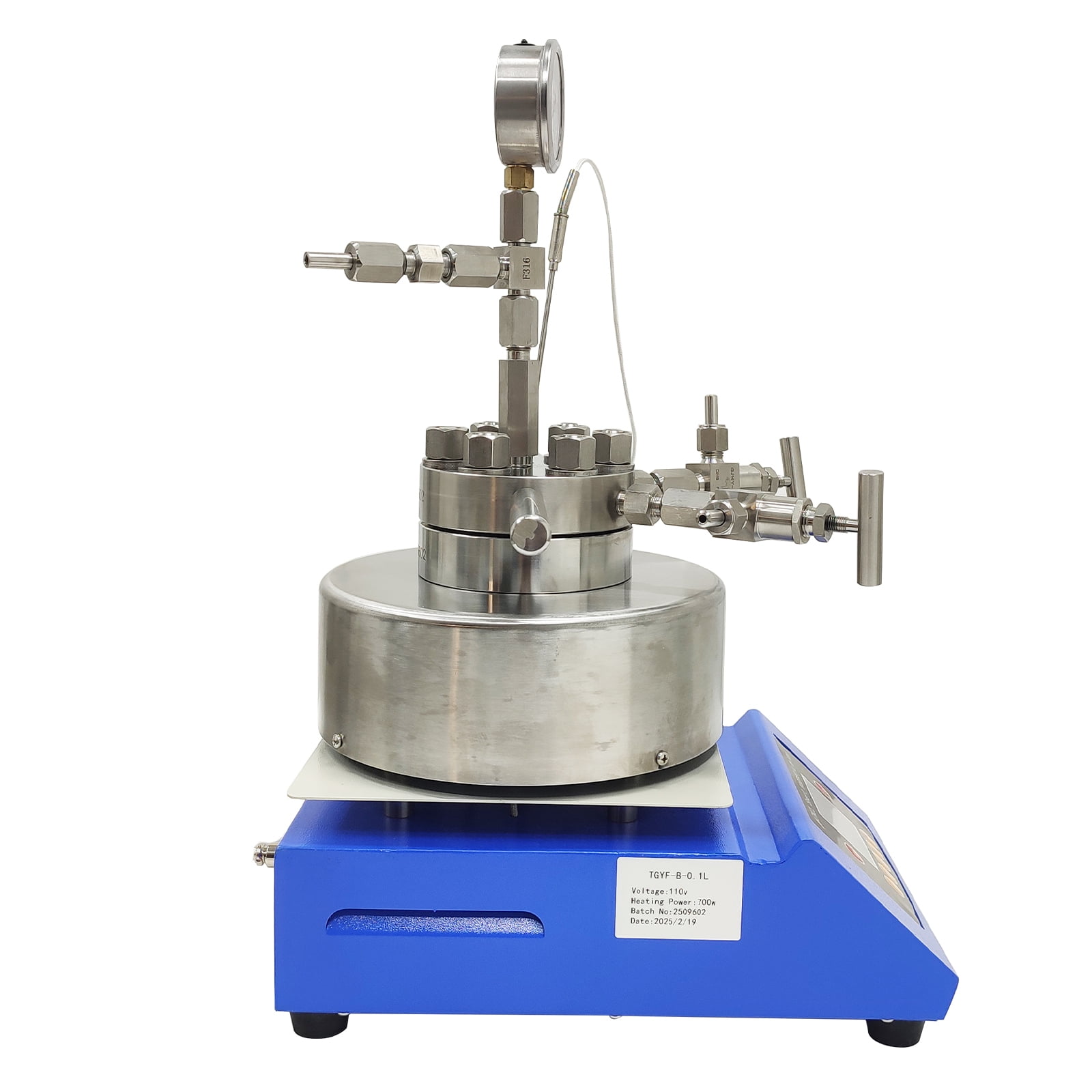 0.1L Desktop High-pressure Magnetic Stirring Reactor Type 316 stainless steel Lab Chemical Reaction Vesse