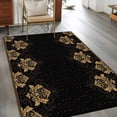 thumbnail image 2 of Boho Flower Area Rugs 3'x5', Washable Small Throw Rugs for Living Room Bedroom, Vintage Ethnic Brown Floral Textured Indoor Outdoor Rug Non-Slip Low Pile Carpet Runner Reversible Floor Mats, 2 of 8