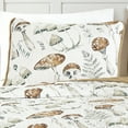 thumbnail image 2 of 3-Piece Teenie Taupe Mushroom Bedspread Set Queen Size Reversible Brown Quilt, 2 of 4