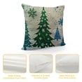 thumbnail image 4 of YINGXI Winter Holiday Decor Throw Pillow Cover Farmhouse Green Christmas Decorations Snowflake Tree Merry Christmas Let It Snow Christmas Decorative Cushion Covers for Sofa/Couch/Porch 20x20in, 4 of 5