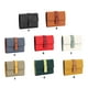 thumbnail image 5 of Sonducket Monedero de cuero para mujer, reemplazo Rectangular, tres pliegues, Color sólido, cierre con cremallera, elegante carpeta de fotos, Carteras Rojo, 5 of 6
