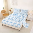thumbnail image 2 of Erosebridal Cute Coquette Bow Bed Sheets For Kids,Fashion Letter E Initial Monogram King Sheets 4-Piece, 2 of 6