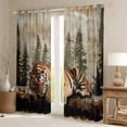 thumbnail image 2 of Castle Fairy Tiger Animal Black Out Curtains,Vintage Curtains Pack of 2 (42x63 Each), 2 of 6